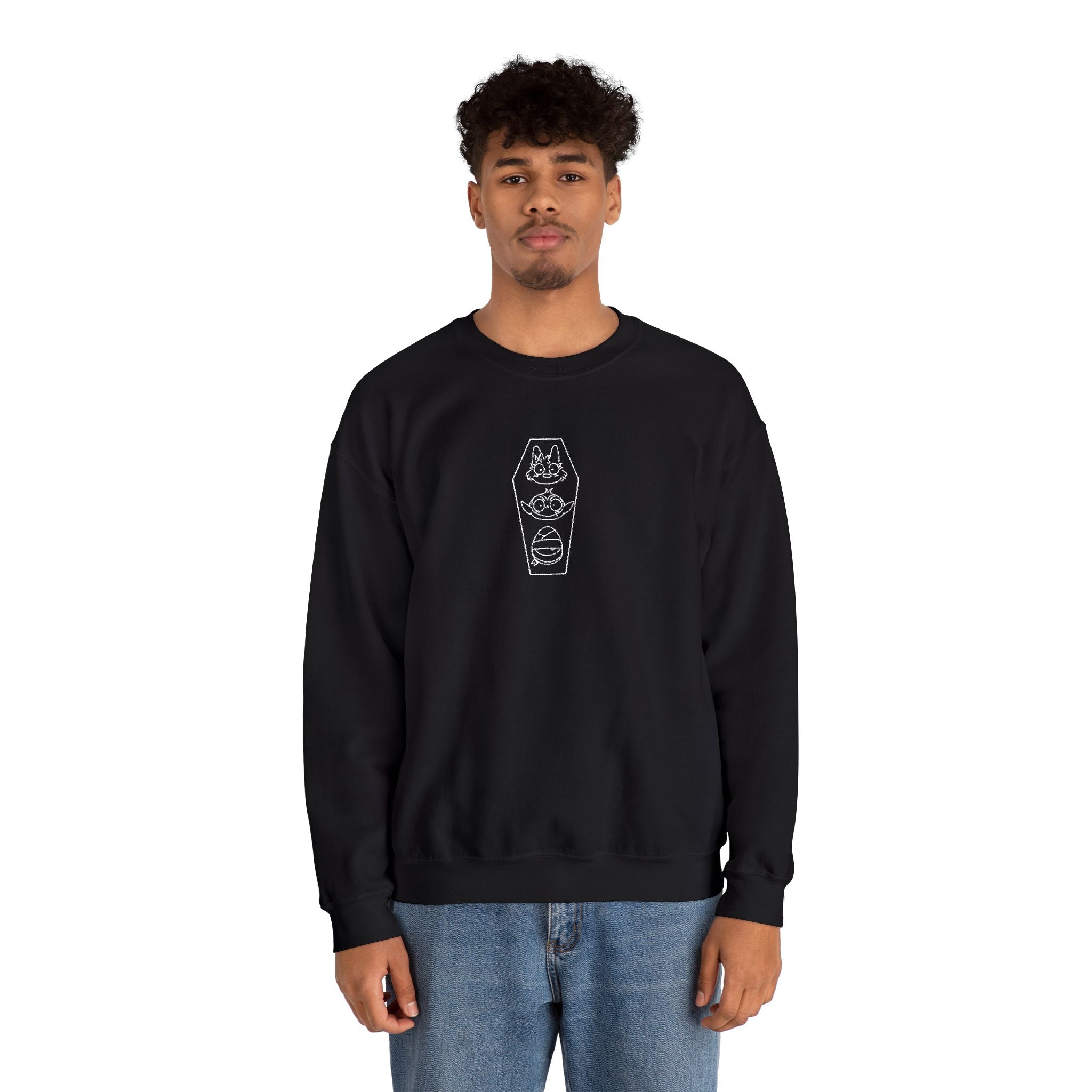 The Bat Pack Minimal Coffin Embroidered Sweatshirt