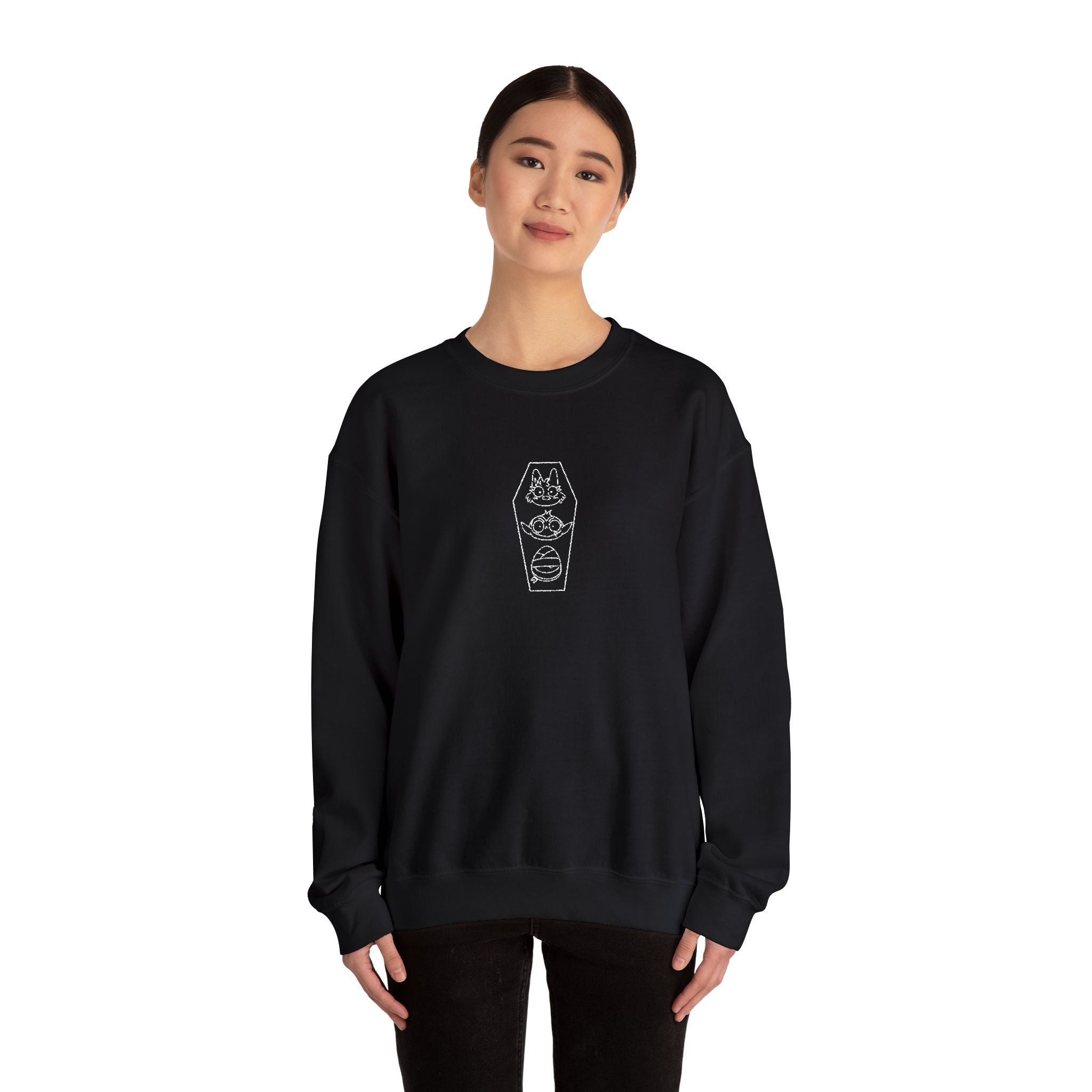 The Bat Pack Minimal Coffin Embroidered Sweatshirt